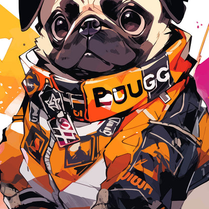 Dutch bulldog, Hip hop dog, Mini mastiff, Chinese pug stylish, Most funny doggy in district, Pug rapper - Unisex Hoodie