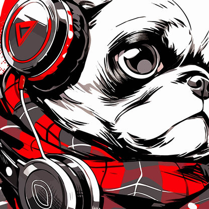 Dutch bulldog DJ, Pug in headphones, Most cool doggy in district, Dog music, Mini mastiff, Chinese pug stylish - Unisex t-shirt