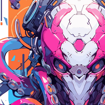 Cyber octopus mutant, Ocean animals fantastic, Wild biotechnology, Cyberpunk manga illustration - Unisex Hoodie