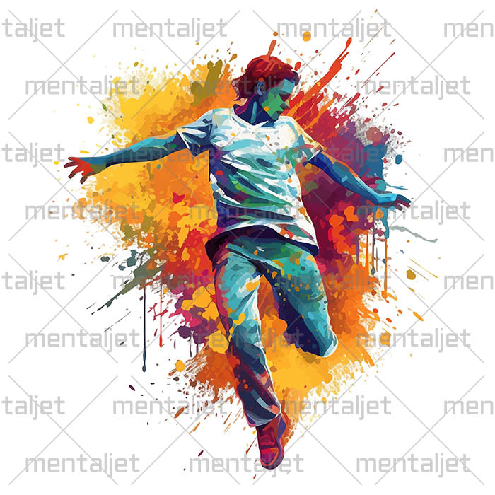 Music and dancing art, Dance illustration, Man in dance, Modern dance, Jump man, Modern dance studio, Street dance