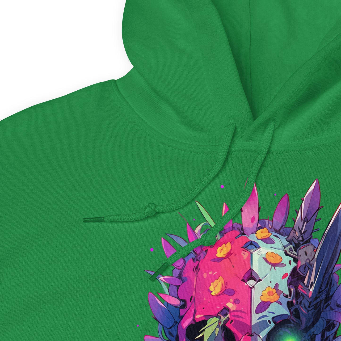 Fantastic head, Cactus skull smiling, Mutant with green eye, Pop Art fantasy monster - Unisex Hoodie