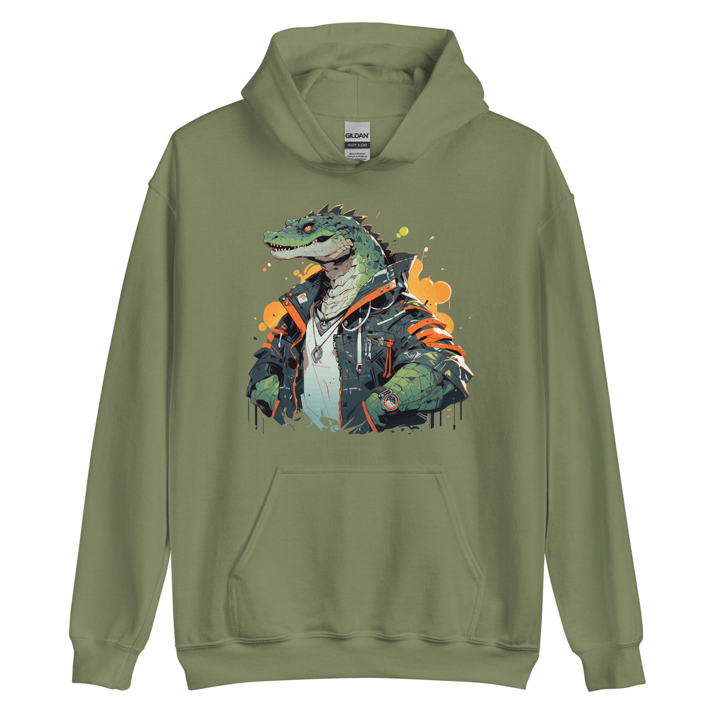 Crocodile DJ and jungle music, Croc stylish, Most angry reptile in district, Hip hop alligator rap - Unisex Hoodie