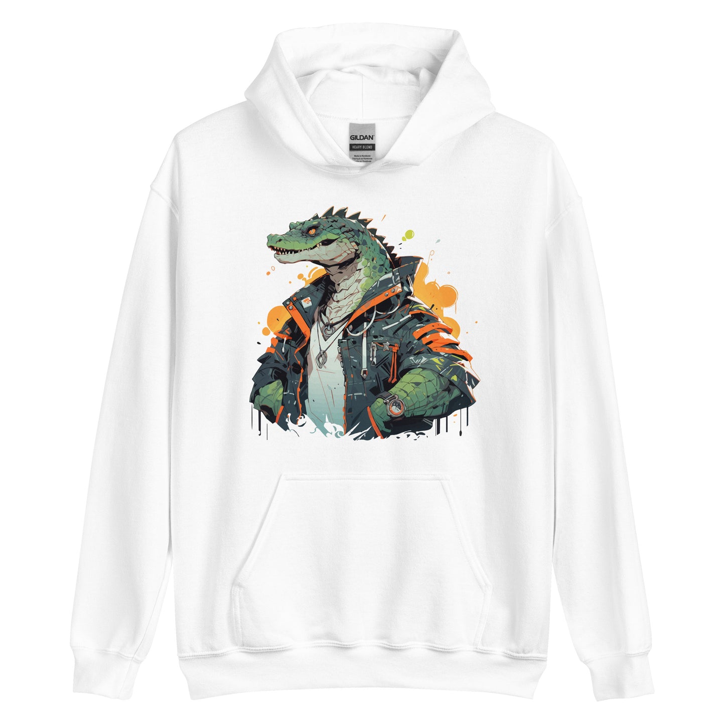 Crocodile DJ and jungle music, Croc stylish, Most angry reptile in district, Hip hop alligator rap - Unisex Hoodie