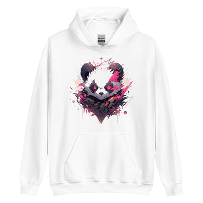 Black and white bear, Bamboo bear in jungle, Most angry panda in district, Red eyes animal wild - Unisex Hoodie