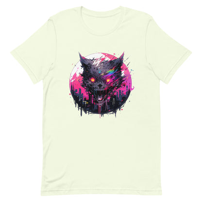 Burning eyes wildcat, Angry urban cat, Fantastic zombie kitty, Roar pet mutant - Unisex t-shirt