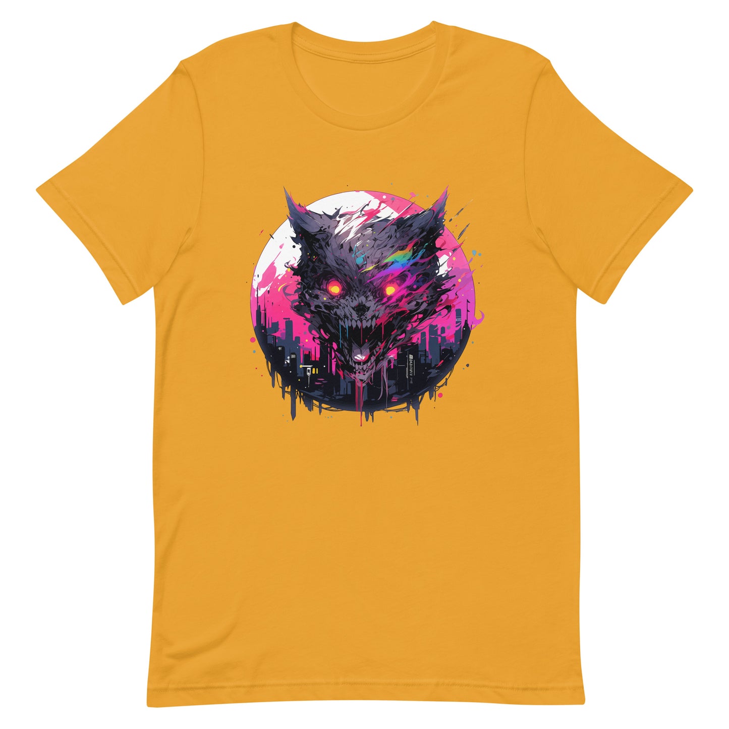 Burning eyes wildcat, Angry urban cat, Fantastic zombie kitty, Roar pet mutant - Unisex t-shirt