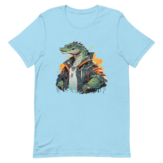 Crocodile DJ and jungle music, Croc stylish, Most angry reptile in district, Hip hop alligator rap - Unisex t-shirt