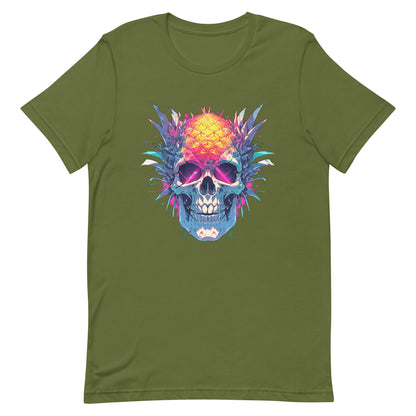Fantastic mutant portrait, Fantasy fruit illustration, Pineapple skull, Pineapple monster Pop Art - Unisex t-shirt