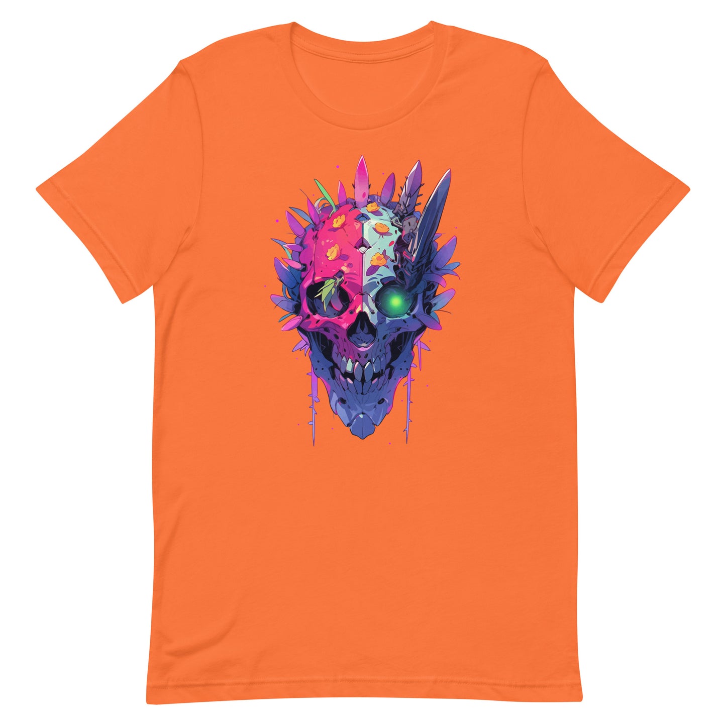 Fantastic head, Cactus skull smiling, Mutant with green eye, Pop Art fantasy monster - Unisex t-shirt