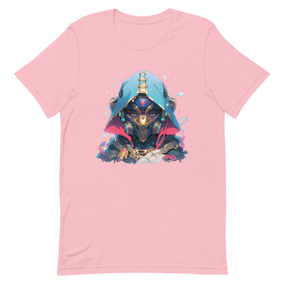 Cyber pharaoh, Fantastic prince in gas mask, Fantasy cyberpunk manga, Wizard of the virtual world - Unisex t-shirt