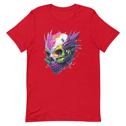 Cyber pineapple skull, Fantastic cyborg head, Pineapple monster Pop Art, Fantasy fruit illustration - Unisex t-shirt