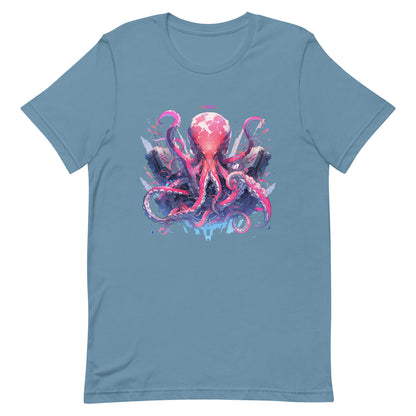 Animals fantastic, Cyber octopus mutant, Cyberpunk manga illustration, Magic biotechnology - Unisex t-shirt