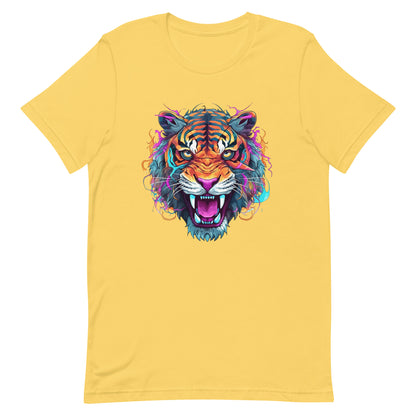 Angry predator, Tiger roar, Big cat fangs, Fantasy animals, Tiger illustration, Predatory beasts - Unisex t-shirt