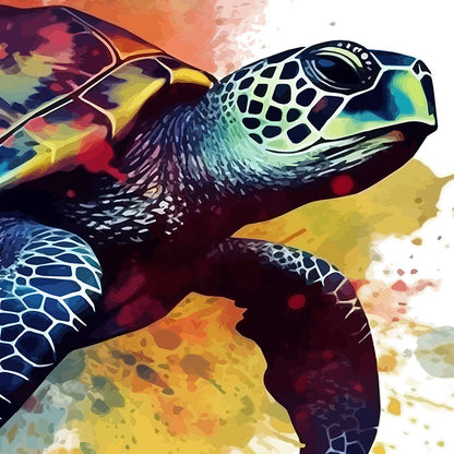 Turtle Watercolor Illustration, Watercolor Sea Animal, Turtle art, PNG, Sublimation Print